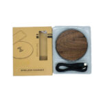 Round Wooden Wireless Charger 15W RBG Color